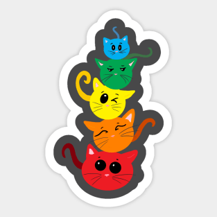 Rainbow Cats Sticker